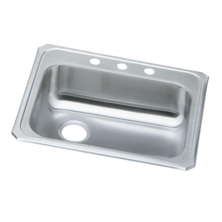 Elkay Celebrity Stainless Steel 25 X 21-1/4 X 5-3/8 Single Bowl Top Mount Sink GECR2521MR2